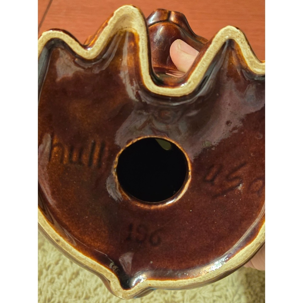 Vintage Hull Pottery Pig Piggy Bank Brown Drip Glaze USA 196 Ceramic Figurine - Picture 6 of 6